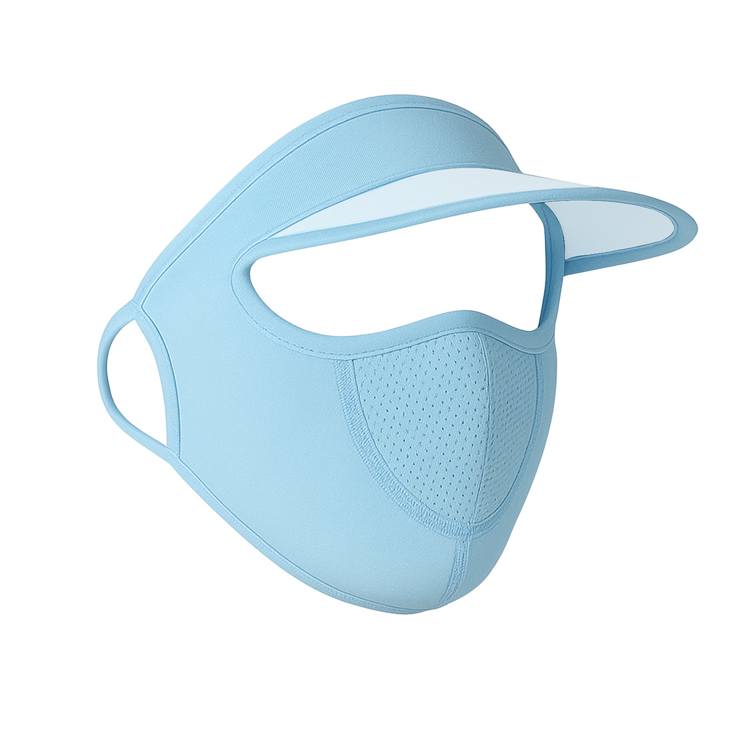 Women's Full Face UV Protection Cap with Built-in Mask and Wide Brim Visor – Breathable (1 Pc)