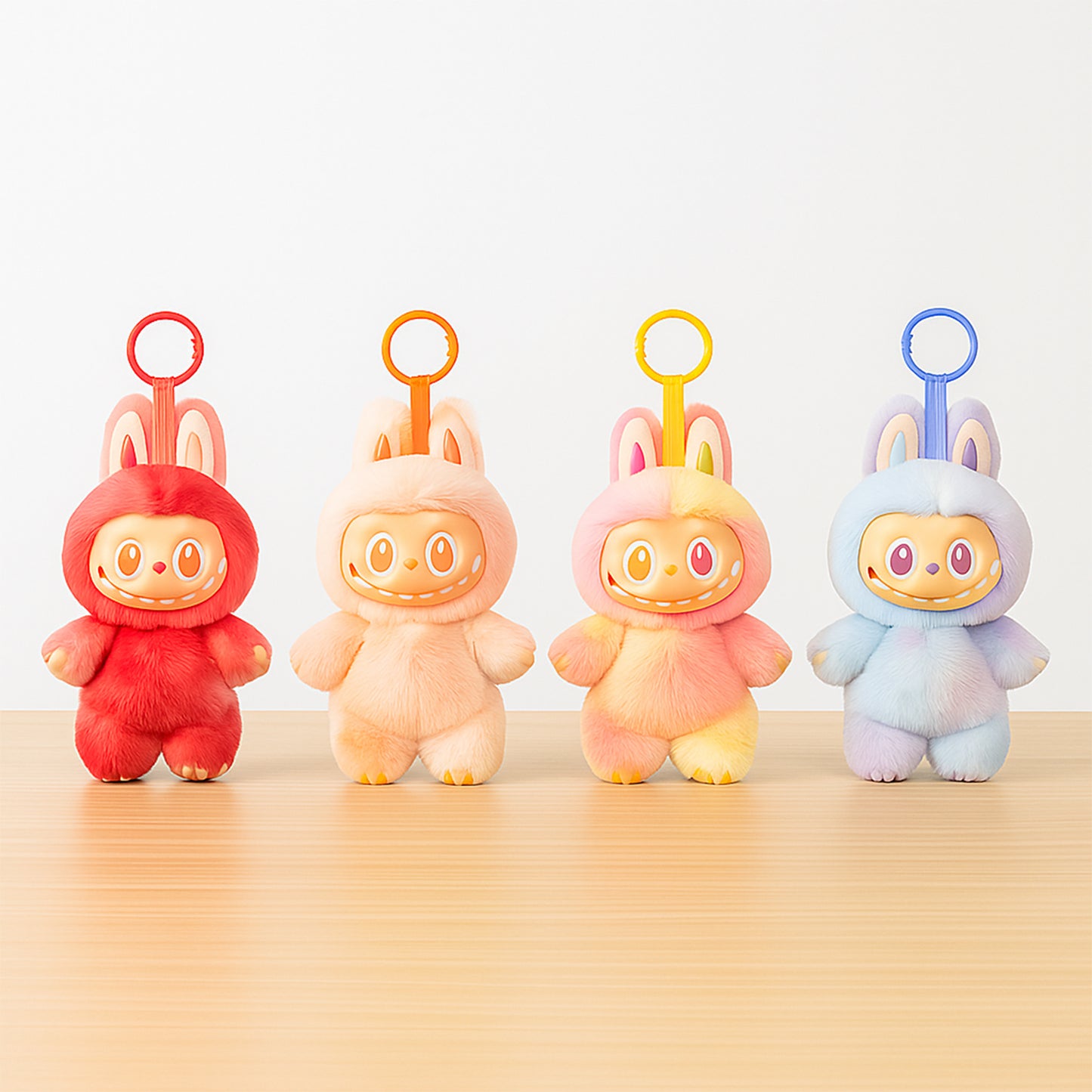 Plush Toy Cartoon Keychain with Hook Assorted Colorful Animal Design Have a Seat Vinyl Plush Blind Box 1 Pc (Mix Design)