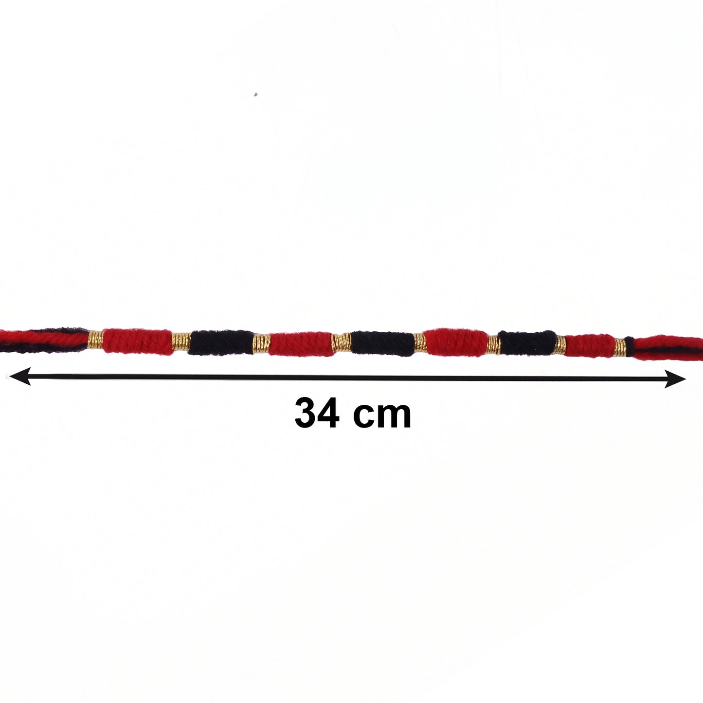 Handmade Black and Red Bracelet Rakhi for Brother (1 Pc)
