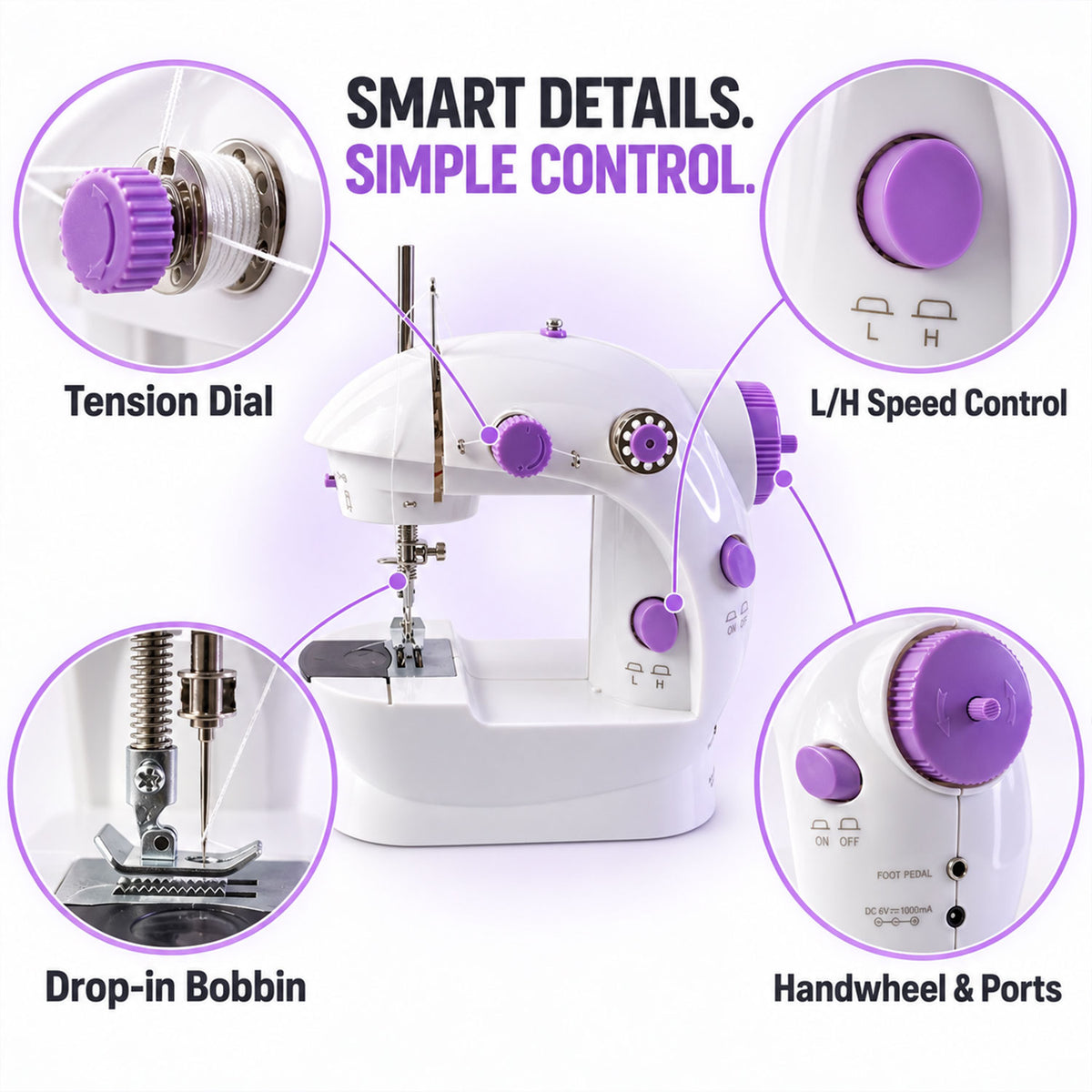 Mini Sewing Machine – Portable Stitching Tool | XcelCraft