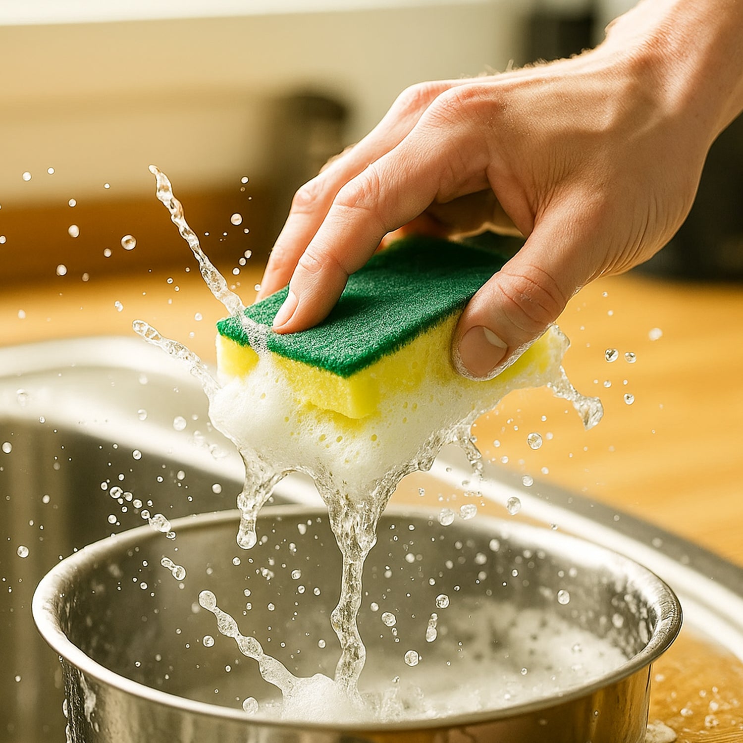 1429 કિચન, સિંક, બાથરૂમ ક્લીનિંગ સ્ક્રબર માટે 1 PAD માં સ્ક્રબ સ્પોન્જ 2