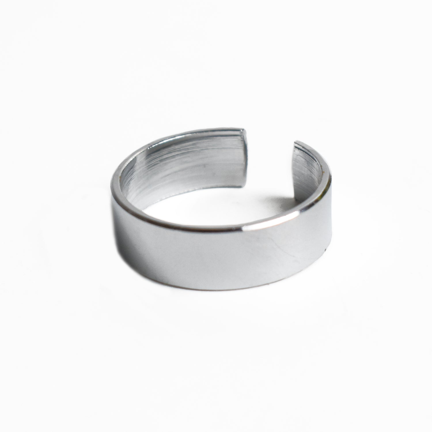 Custom Engraved Silver Stainless Steel Adjustable Ring