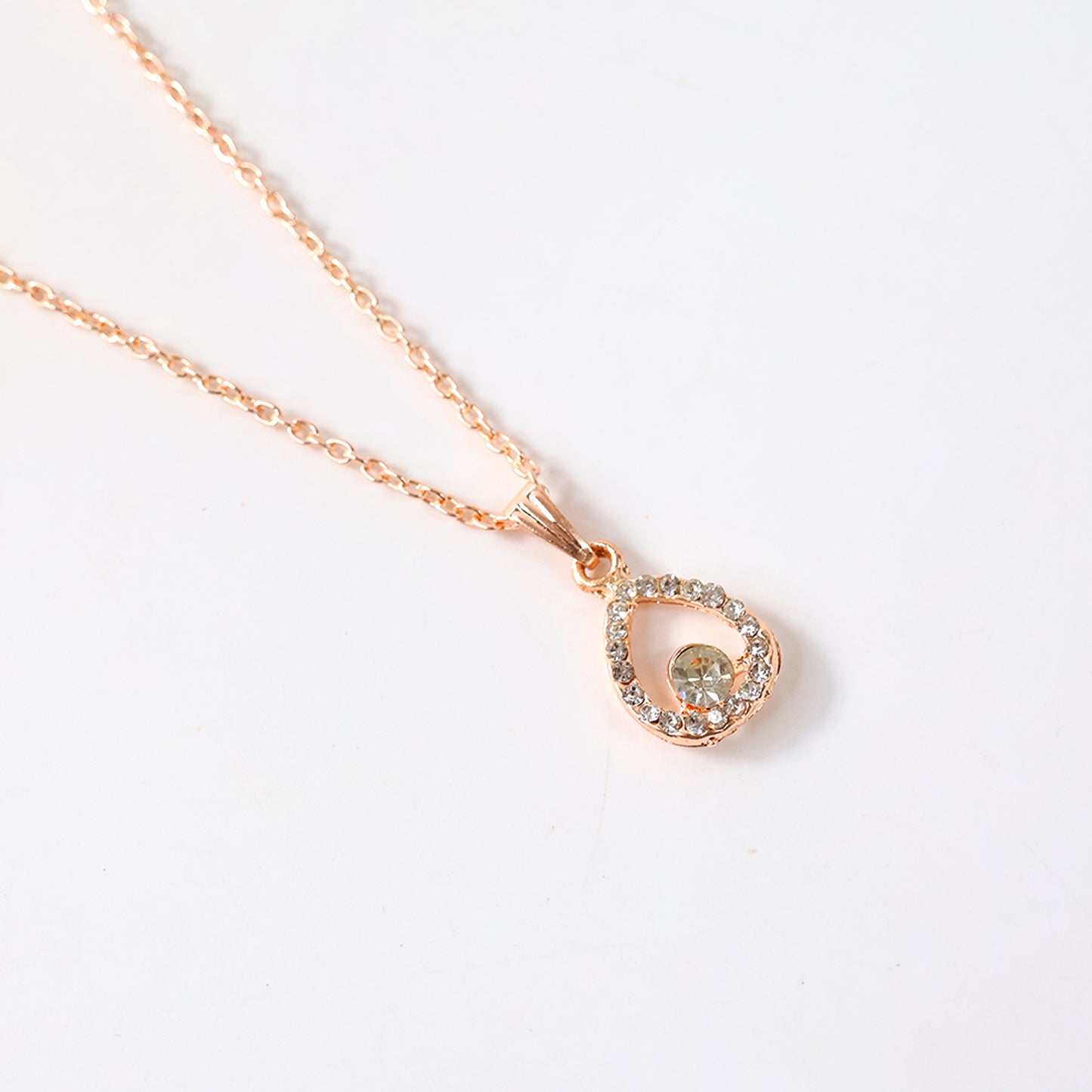 Teardrop Pendant Necklace Jwellery For Women And Girls (1Pc)