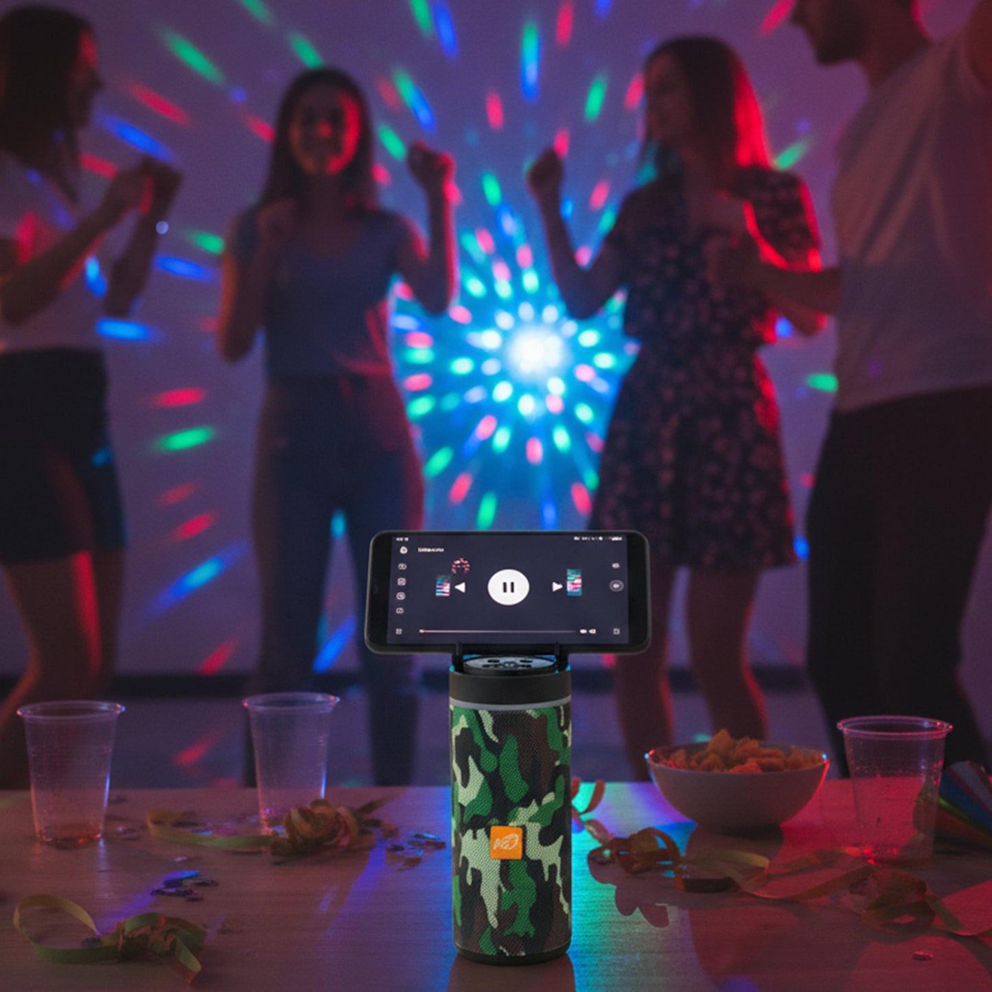 Portable Rechargeable Wireless Blootuth speaker (media player / Mix Color)