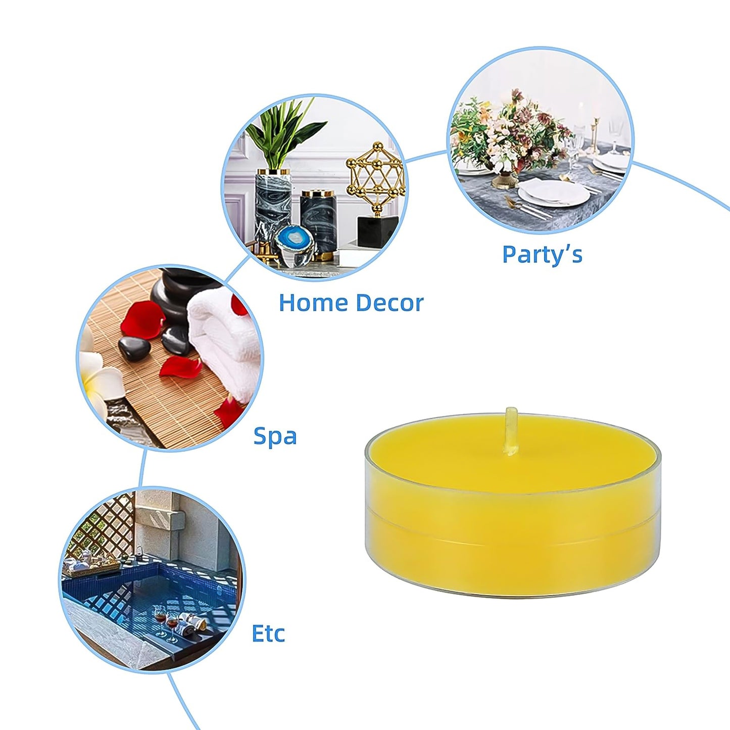 Tealight Diwali Candle – Smokeless, Long-Burning, Mix Color (1 Pc)
