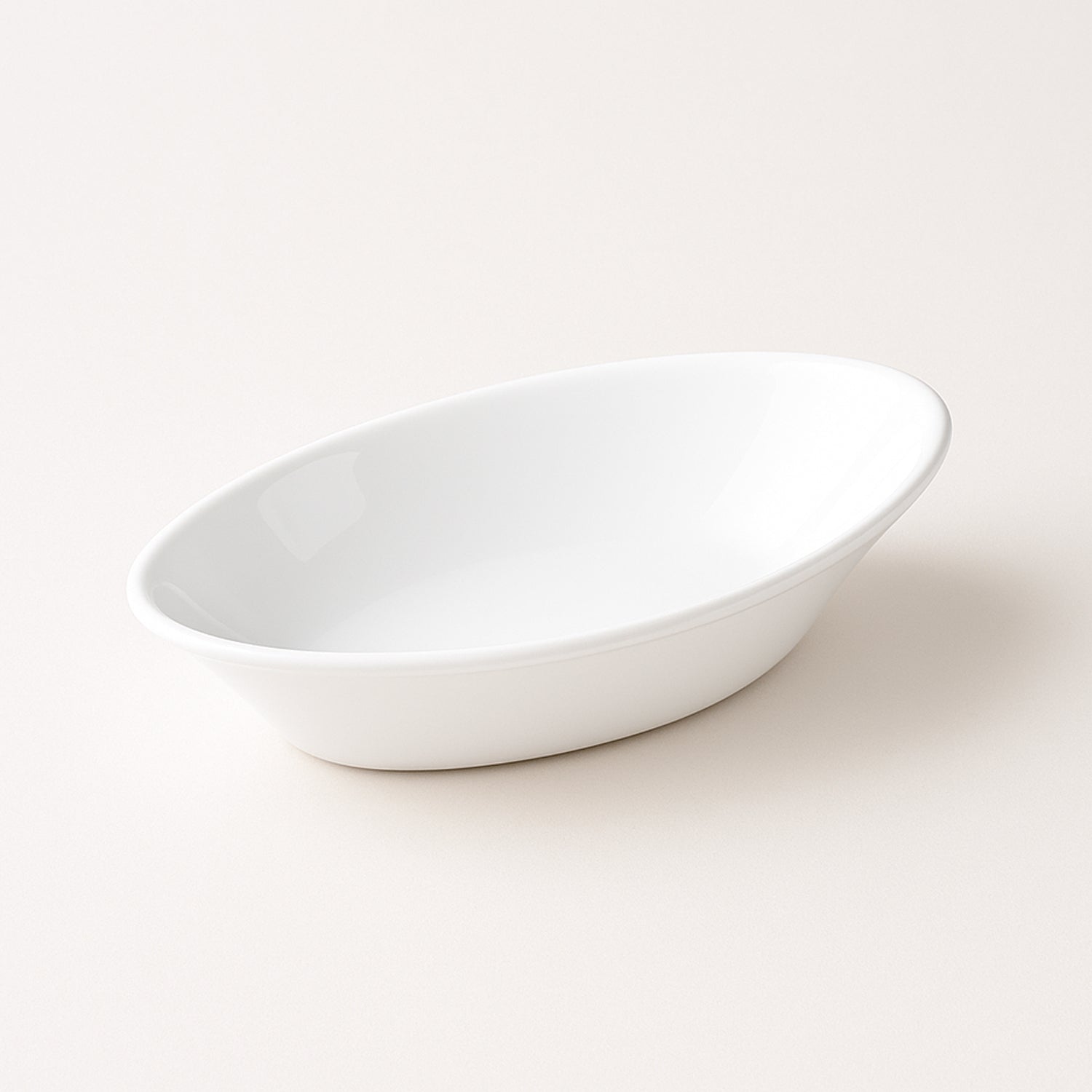 Plastic Marin Serving Bowl – Elegant Oval Deep Bowl (1 Pc / White)