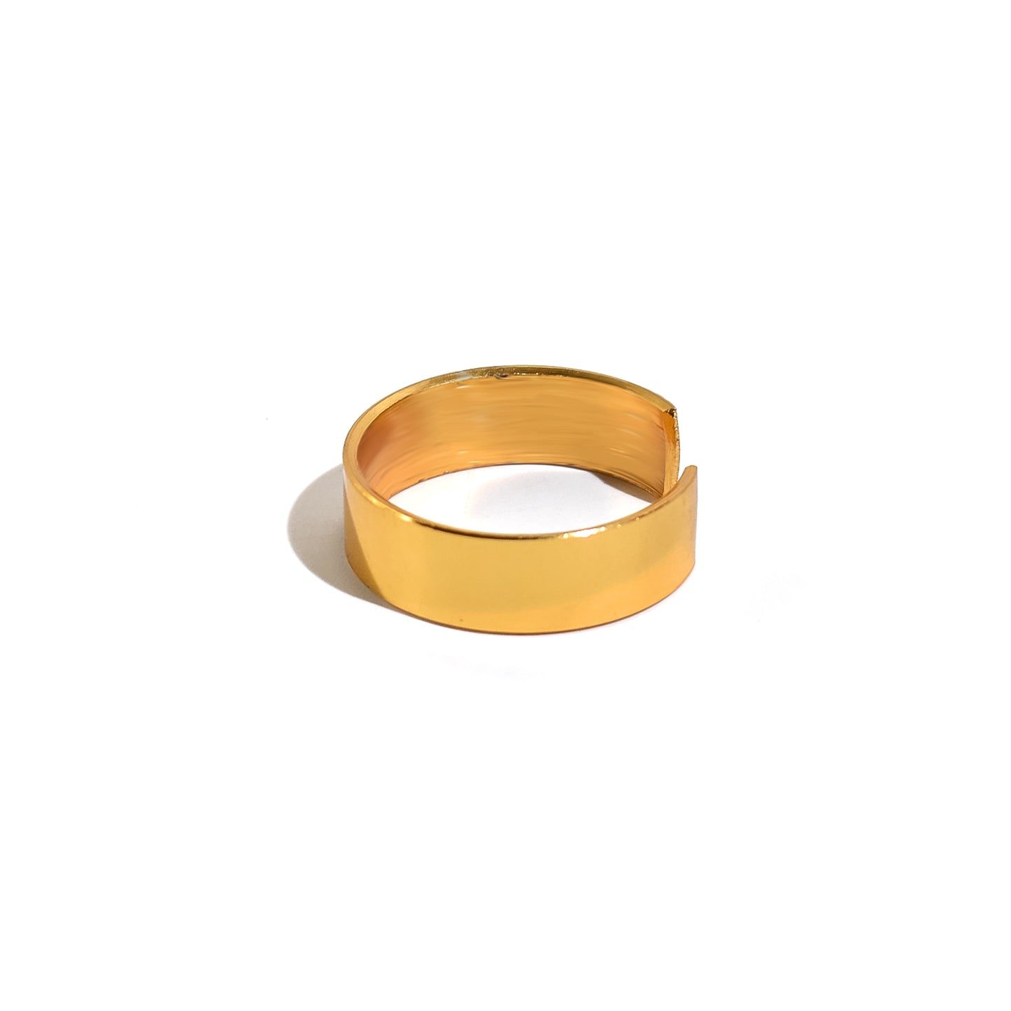 Personalized Gold Stainless Steel Adjustable Name Ring