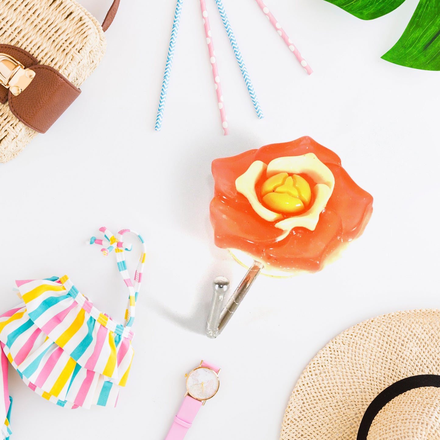 Multipurpose Self Adhesive Wall Hook – Load Capacity Up to 1 Kg (Mix Design / 1 Pc)