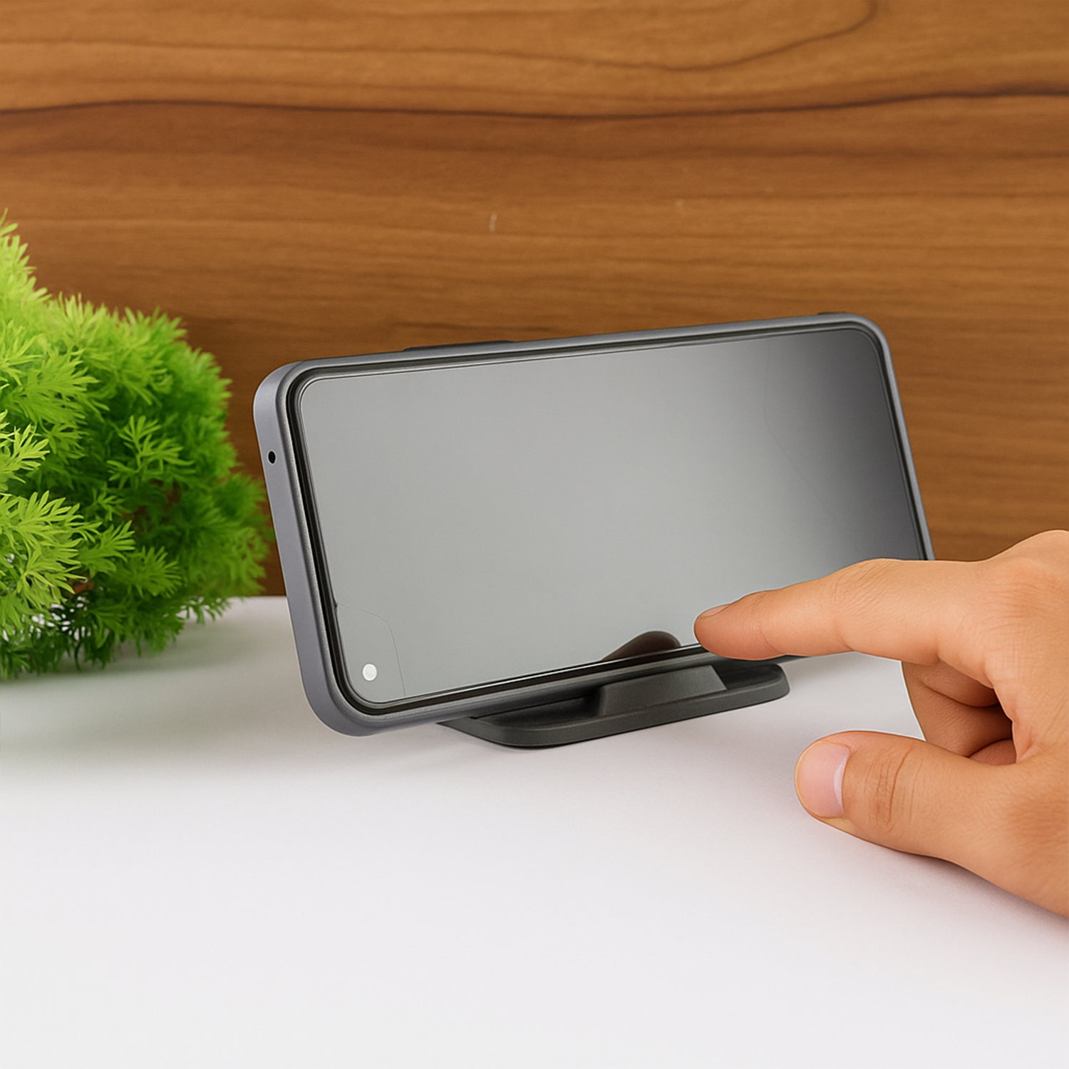 Ergonomic Black Pyramid Phone Stand