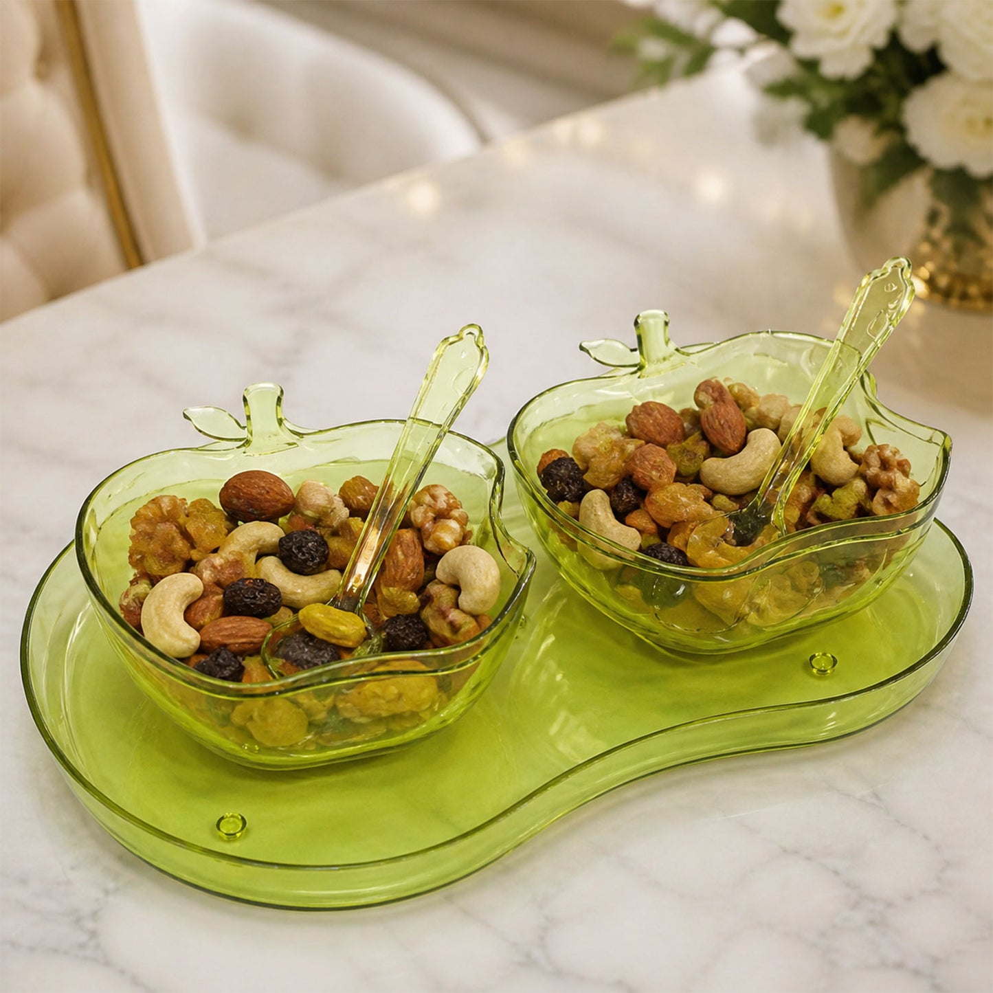 Apple Shape Serving Set – 2Pc Dinnerware | Indo Glow