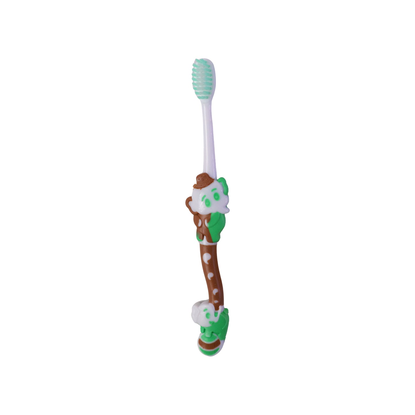 Kids toothbrush with soft bristles and ergonomic grip