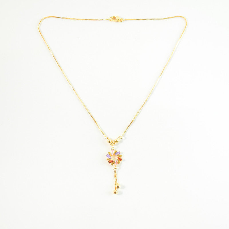 Trendy Multicolor Crystal Pendant Necklace for Women