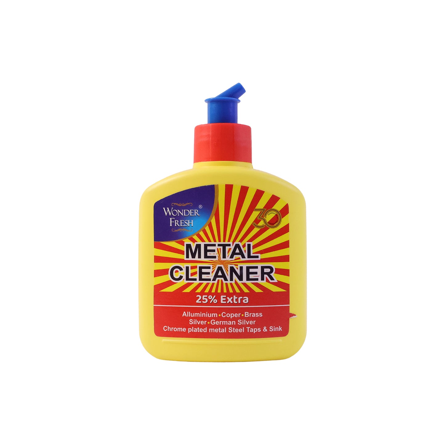 Shiny metal surface after cleaning with All Metal Cleaner