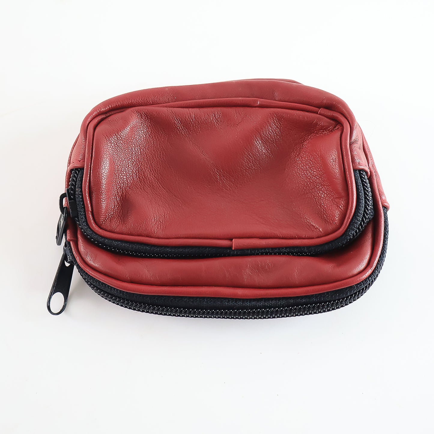 Premium Leather Zippered Card Holder & Accessories Case