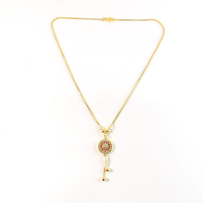 Elegant Round Pendant Chain Necklace for Women