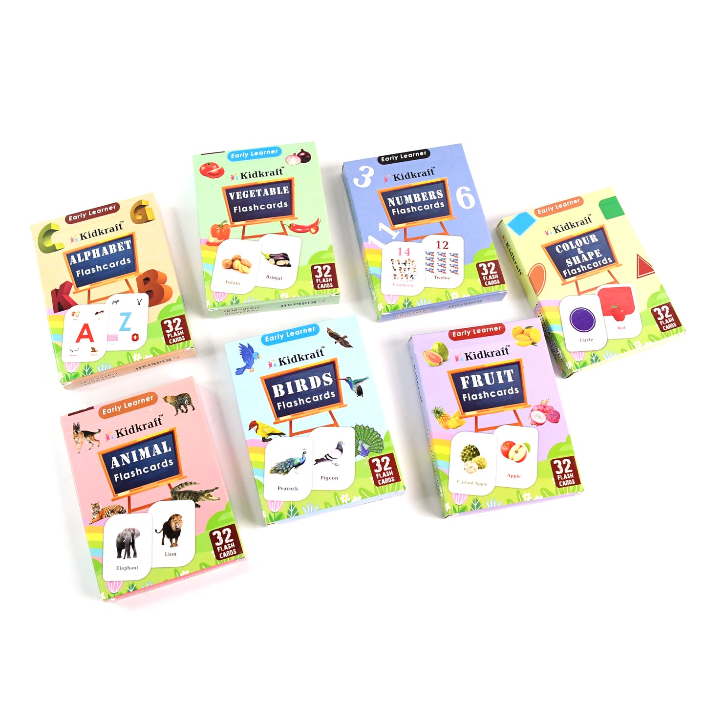 7-in-1 Kidkraft Early Learner Flashcard Combo Set ( 224 PC CARD)