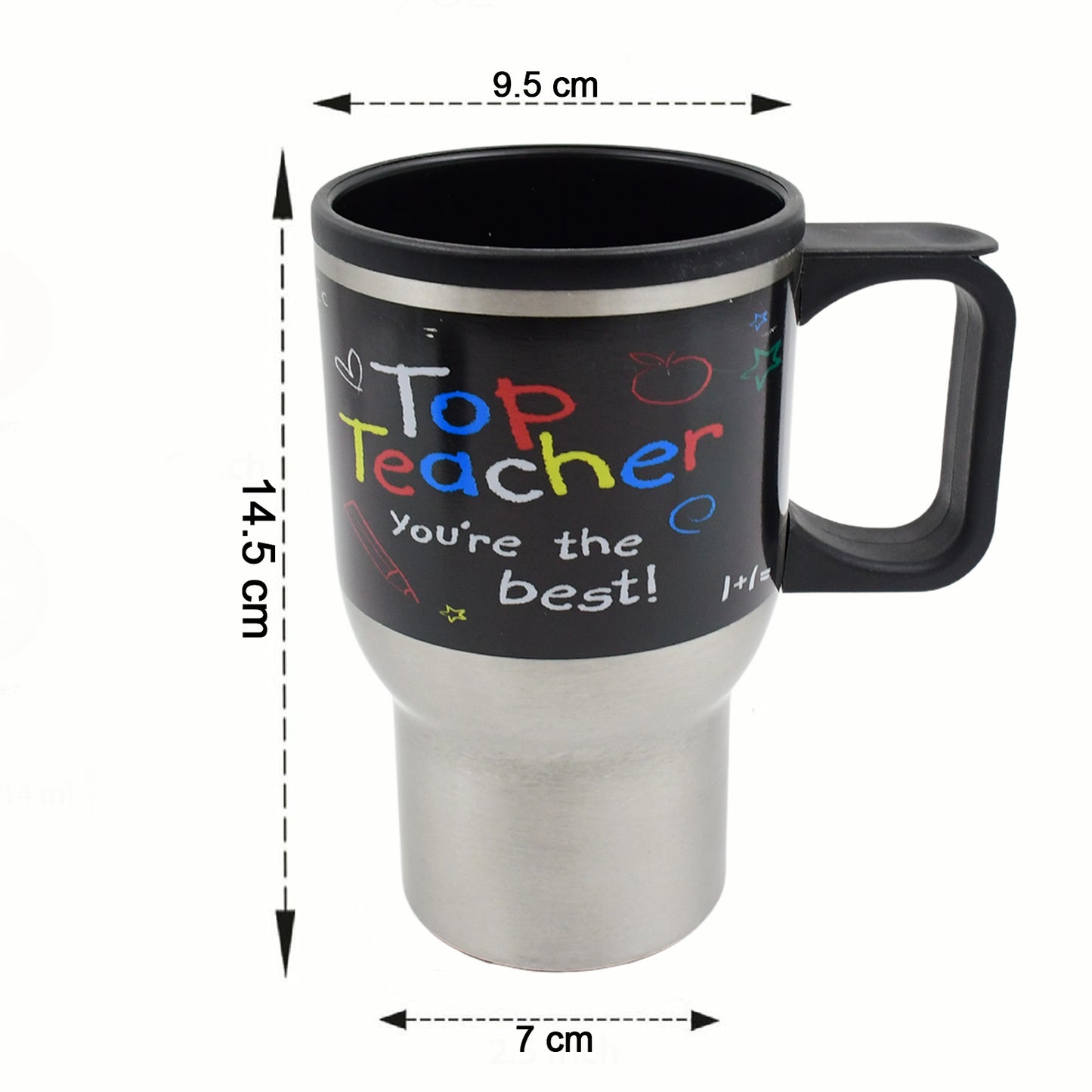 Stainless Steel Insulated Travel Mug - Double-Walled Vacuum Cup with Lid & Handle, Tumbler
