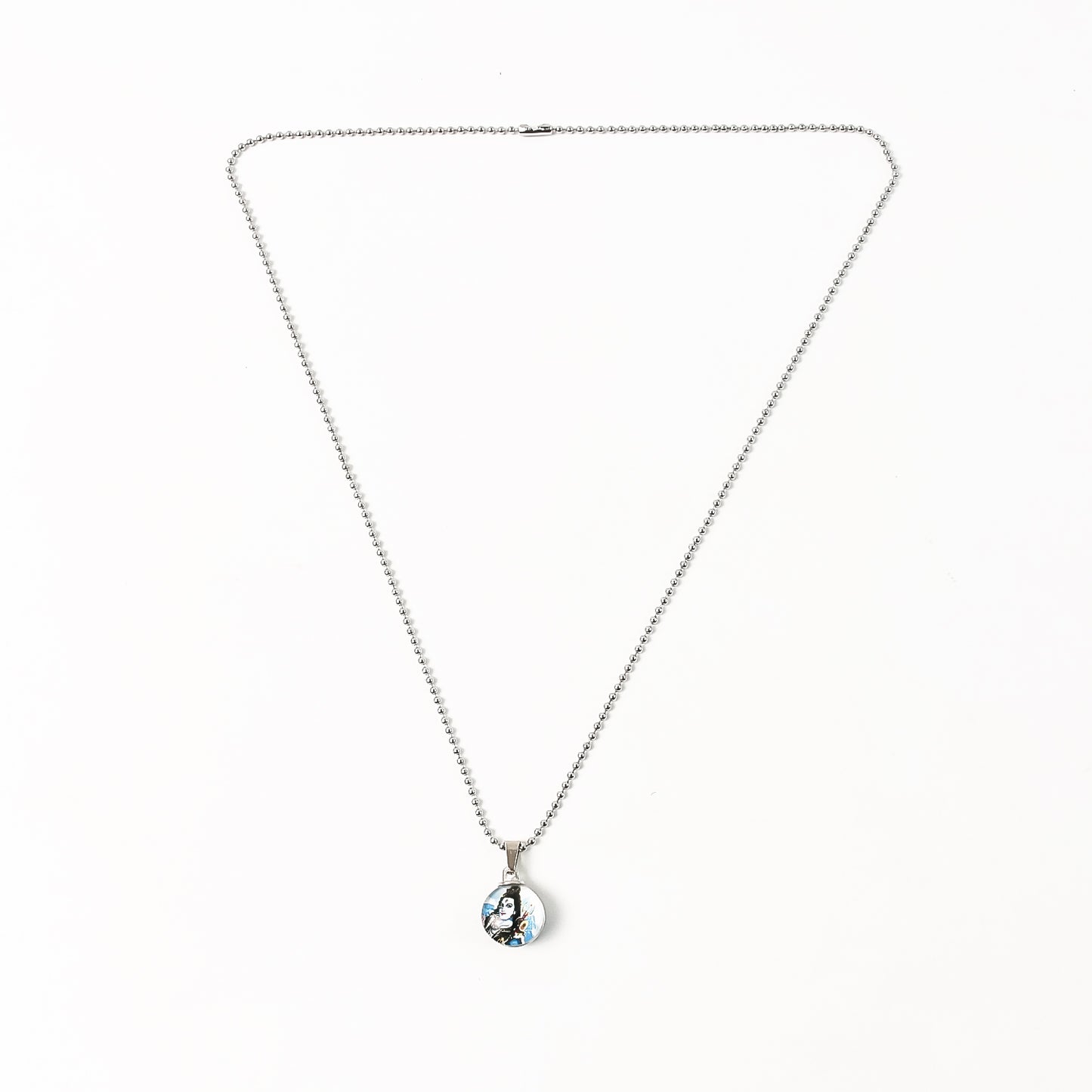 Mahadev And Evil Eye Front And Back Pendent WIth Chain For Men And Women (1 Pc)