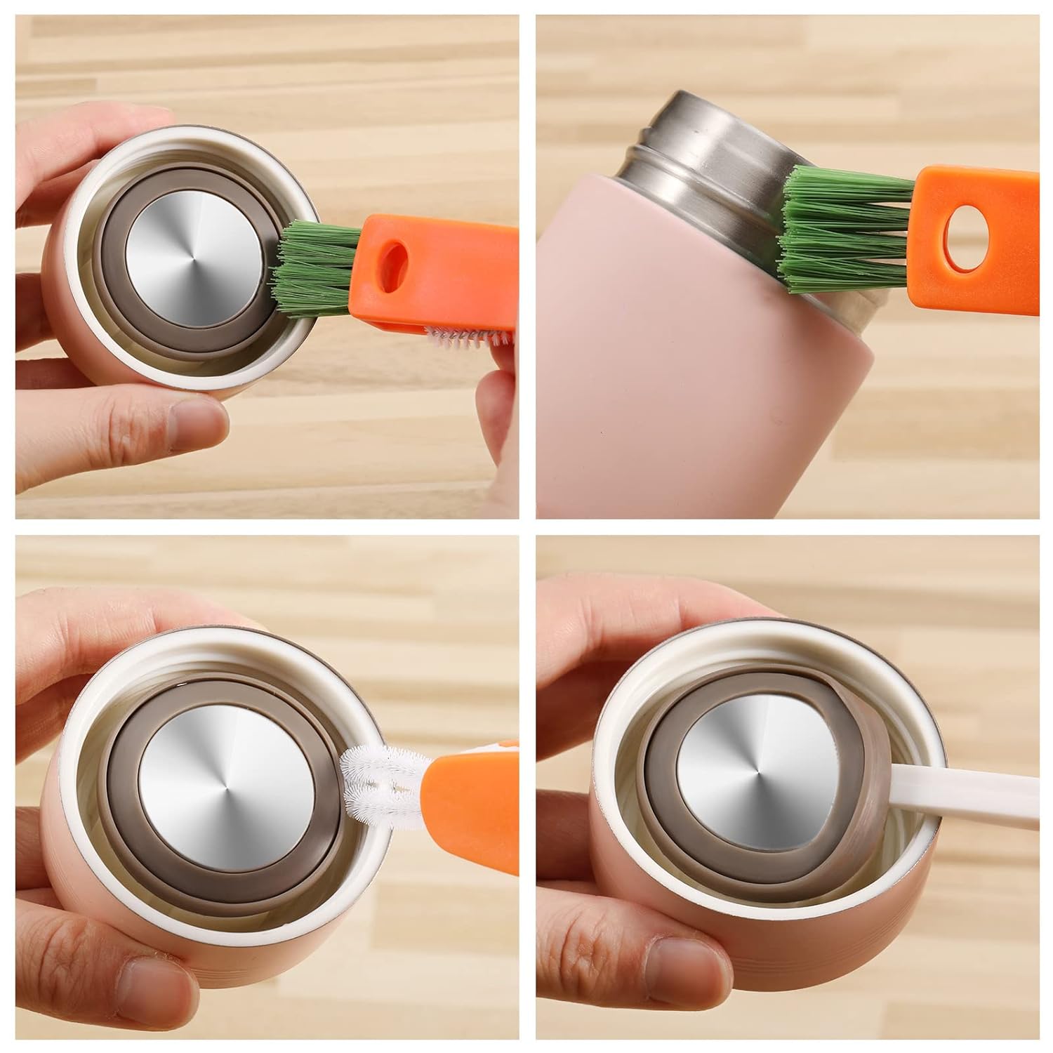 3 इन 1 मल्टीफंक्शनल क्लीनिंग ब्रश मिनी ग्लास कवर क्लीनिंग ब्रश बोतल क्लीनिंग ब्रश सेट कप क्लीनर ब्रश बोतल कैप डिटेल ब्रश बोतल कप कवर ढक्कन के लिए होम किचन वॉशिंग टूल (1 पीस)