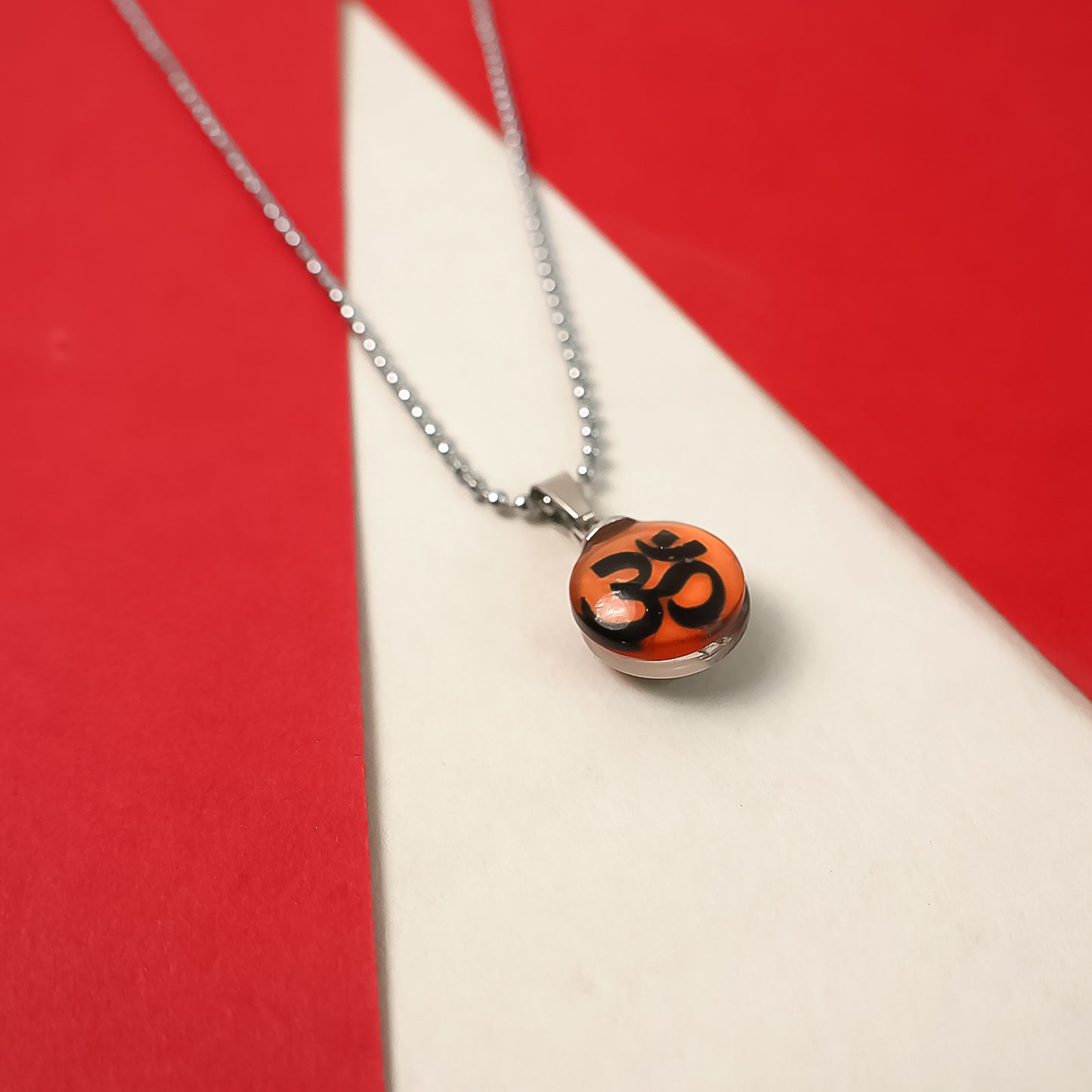 Hanuman And Om Front And Back Sided Pendent Chain