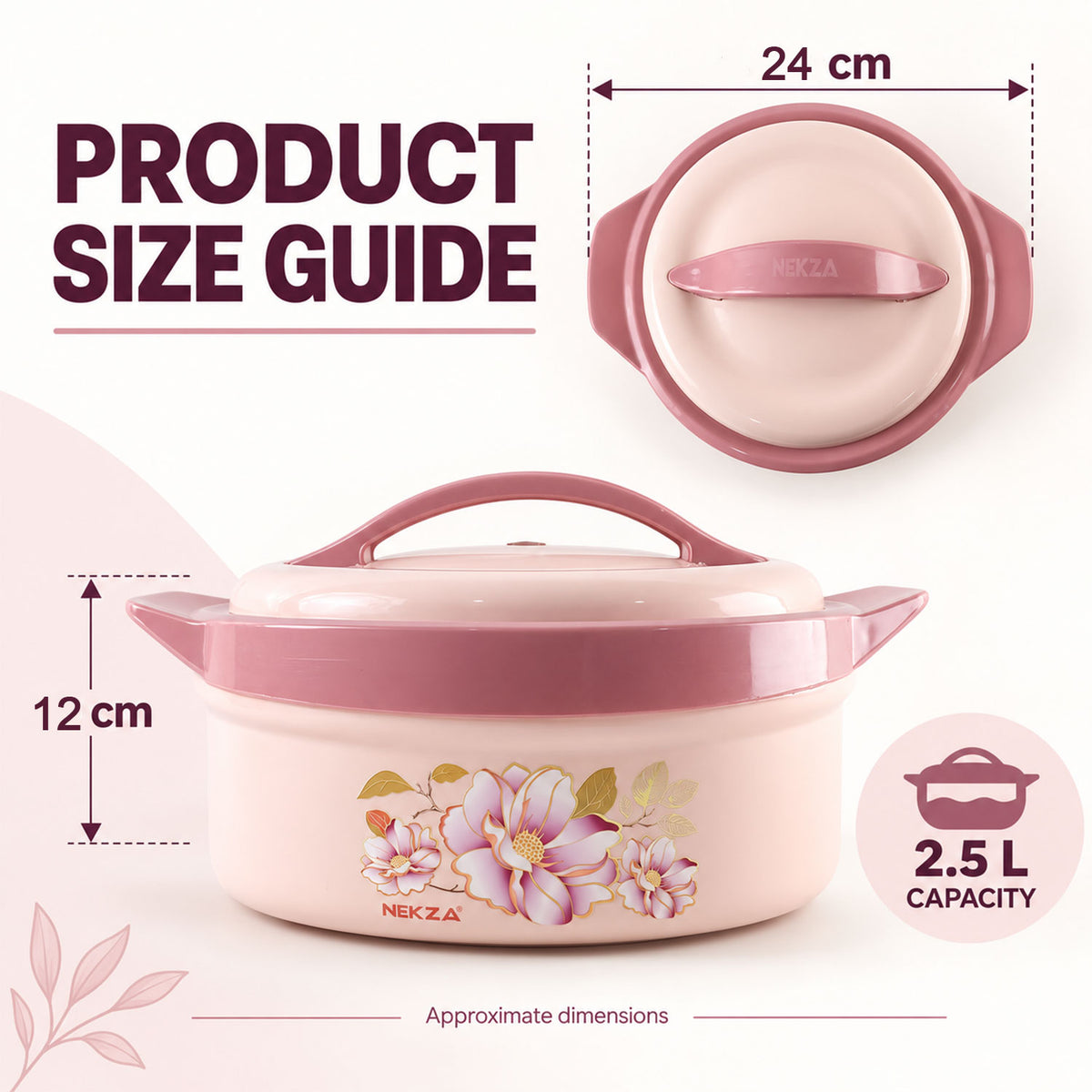 Design details of casserole box for food.