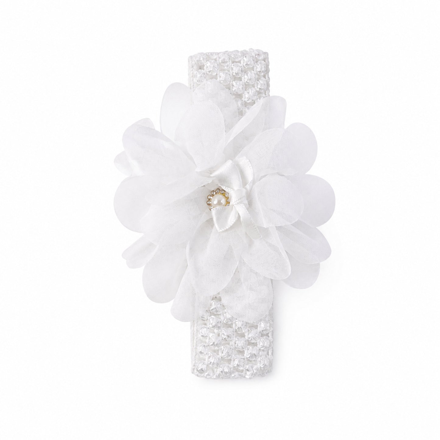 Baby headband with floral bow detail