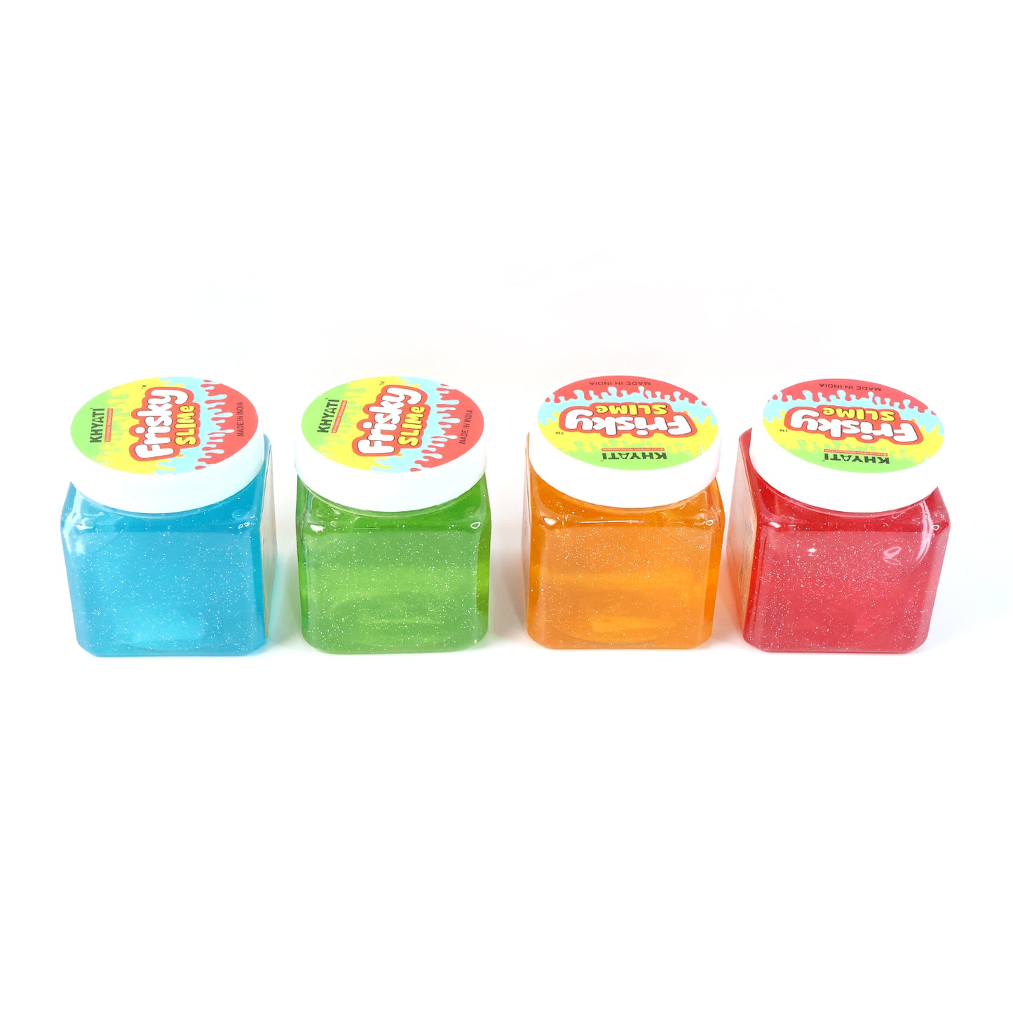 Khyati Frisky Slime Glitter Edition – Stretchable Sparkling Slime Toy in Jar Pack (1Pc/Mix Colour)