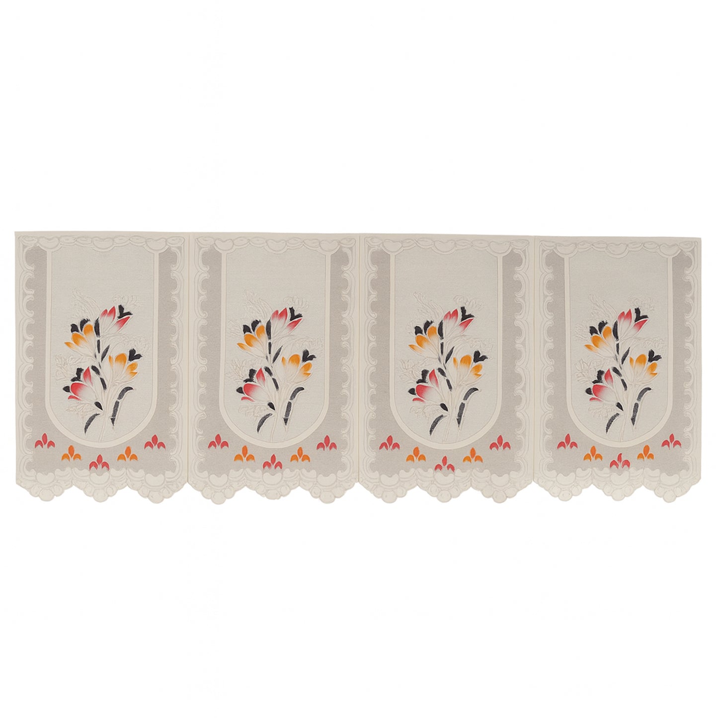 Floral Sofa Seat Runner Protector - (1 Pc / 134x28 Inch)