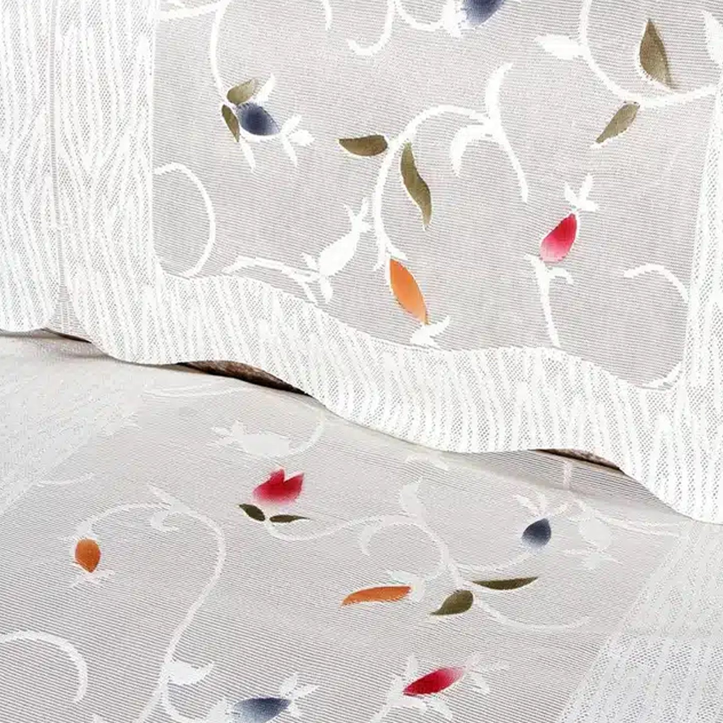Elegant Leaf-Pattern Sofa Runner - (Set / 230x28 Inch)