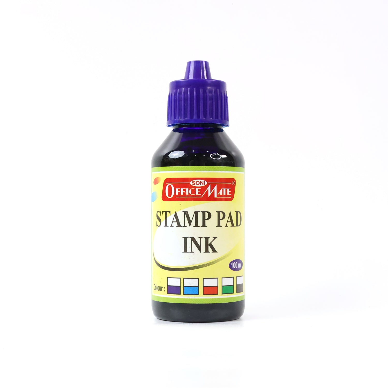 OfficeMate Stamp Pad Ink 100ml – Long-Lasting, Fade-Resistant, Premium Refill Ink