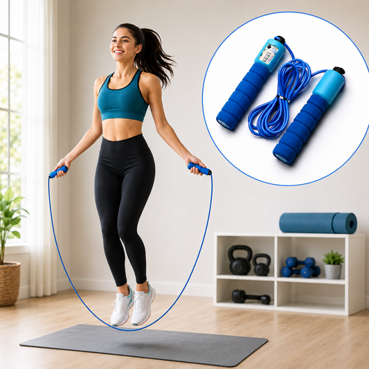 Electronic Counting Skipping Rope – Digital Fitness Tracker | FitFuzion
