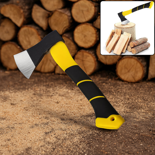 -600 ग्राम हैचेट कुल्हाड़ी फाइबरग्लास बॉडी रबराइज्ड हैंडल