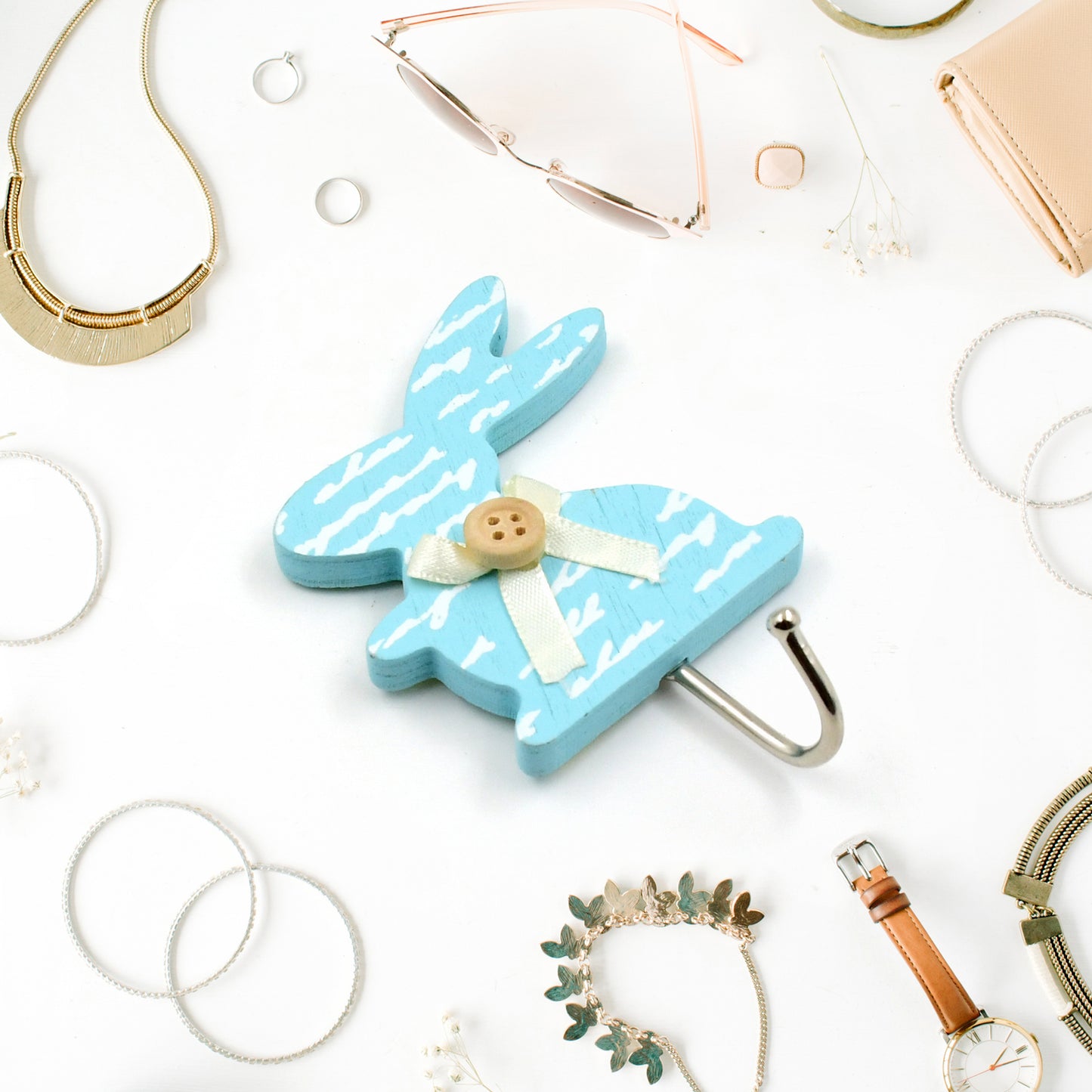 बनी चिपकने वाला दीवार चिपचिपा हुक मजबूत दीवार हुक कार्यालय, बाथरूम और घर के उपयोग के लिए (1 पीसी हुक)