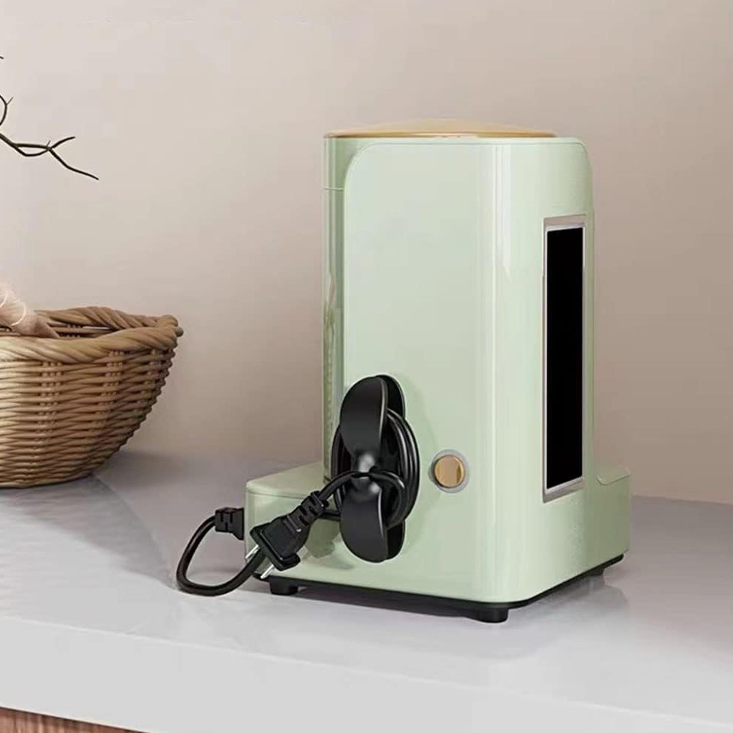 उपकरणों के लिए पावर प्लग होल्डर ऑर्गनाइज़र टाइडी कॉर्ड वाइंडर केबल ऑर्गनाइज़र कॉफी मेकर प्रेशर कुकर आदि के लिए स्वयं चिपकने वाला वायर रैप होल्डर (1 पीस / 8x3 सेमी / छोटा)