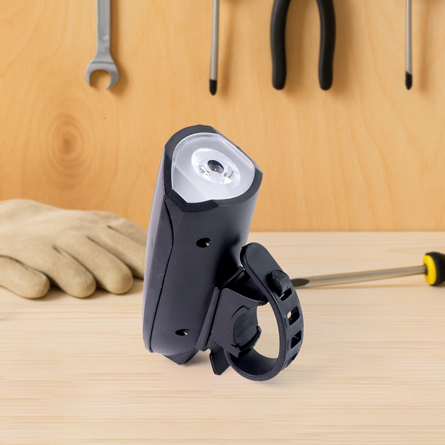 बैटरी पर काम करने वाला LED लाइट वाला साइकिल हॉर्न