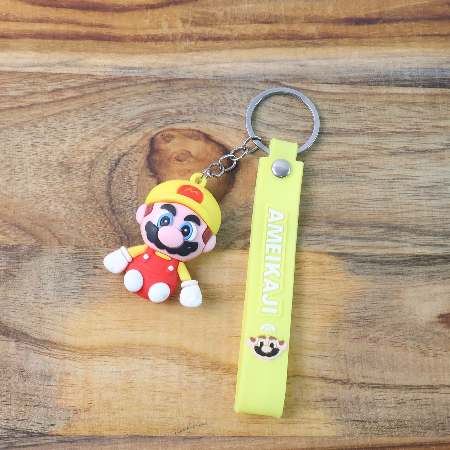 Cute Silicone 3D Key Chain with Metal Hook & Strap (Pack of 1)