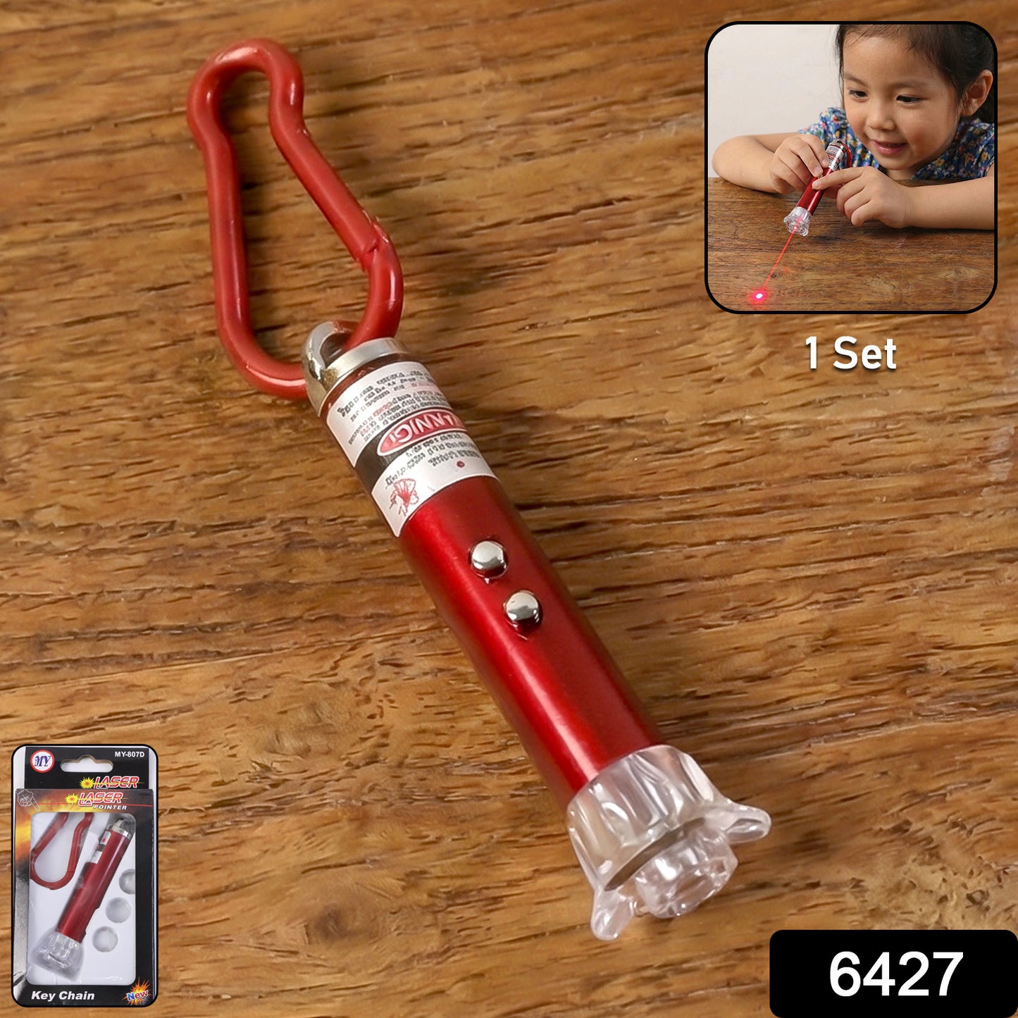 4 in1 Laser Light, LED Flashlight + Torch Keychain + Laser Pointer