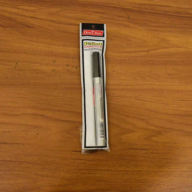 Office Mate Paint Marker – Black Colour Extra Fine Plastic Nib