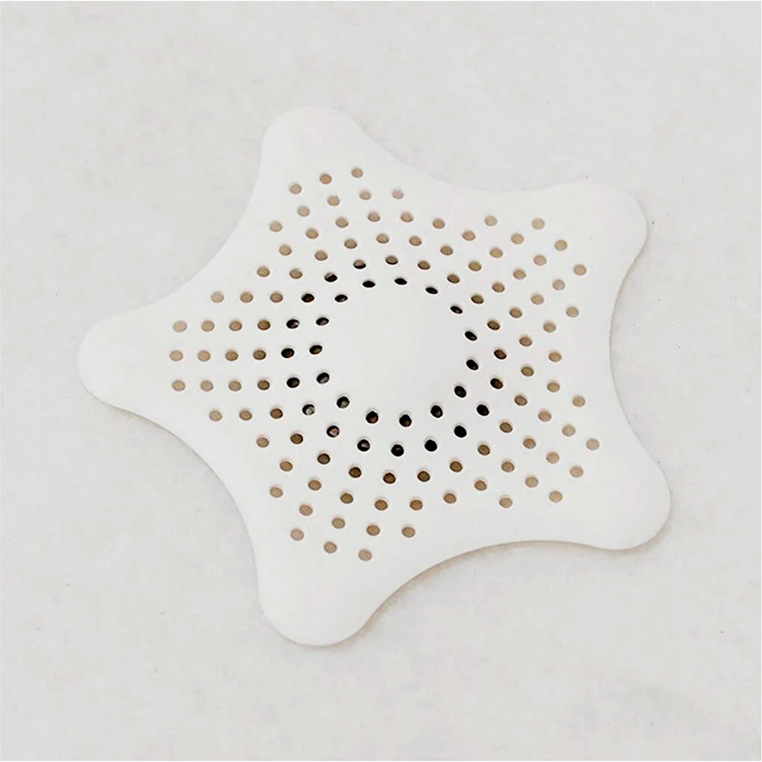 White Silicone Star Shaped Sink Filter Bathroom Hair Catcher Drain Strainers for Basin