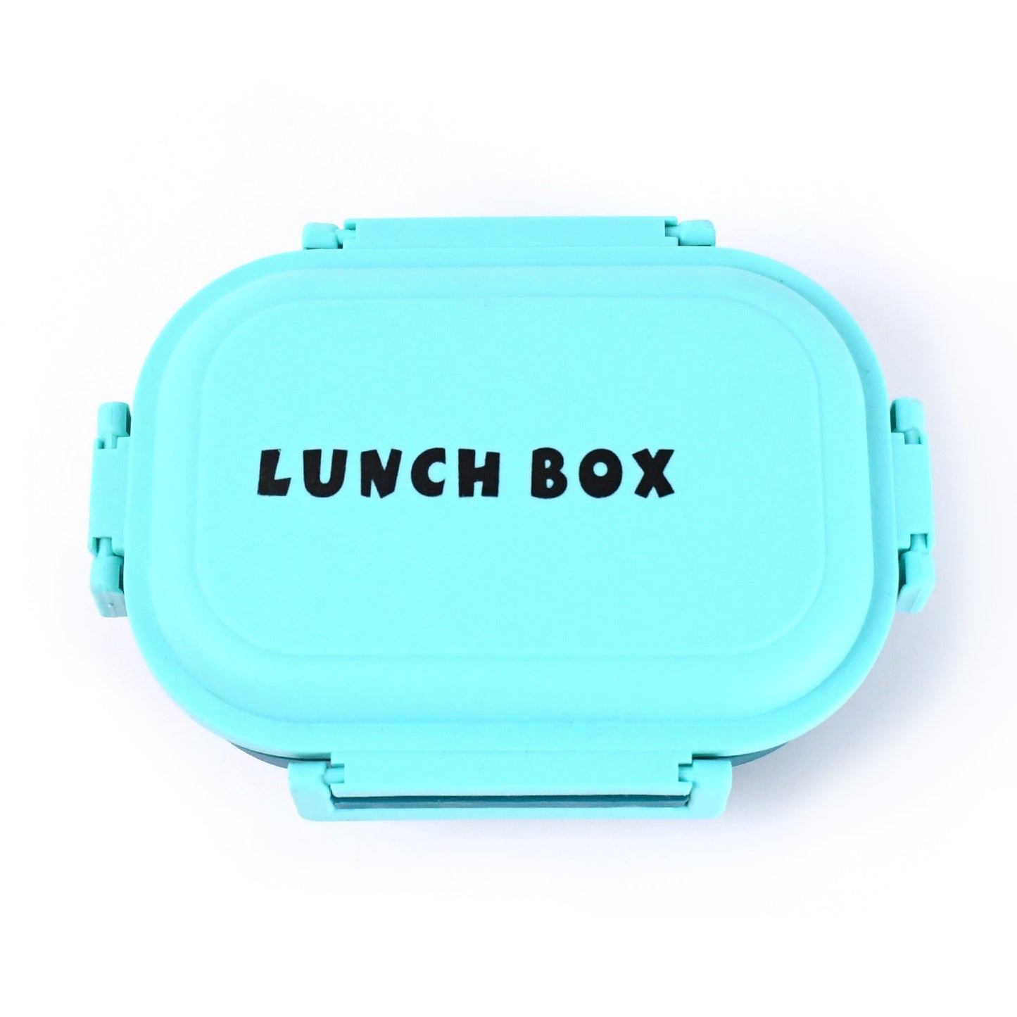 Open insulated lunch box showing food compartments