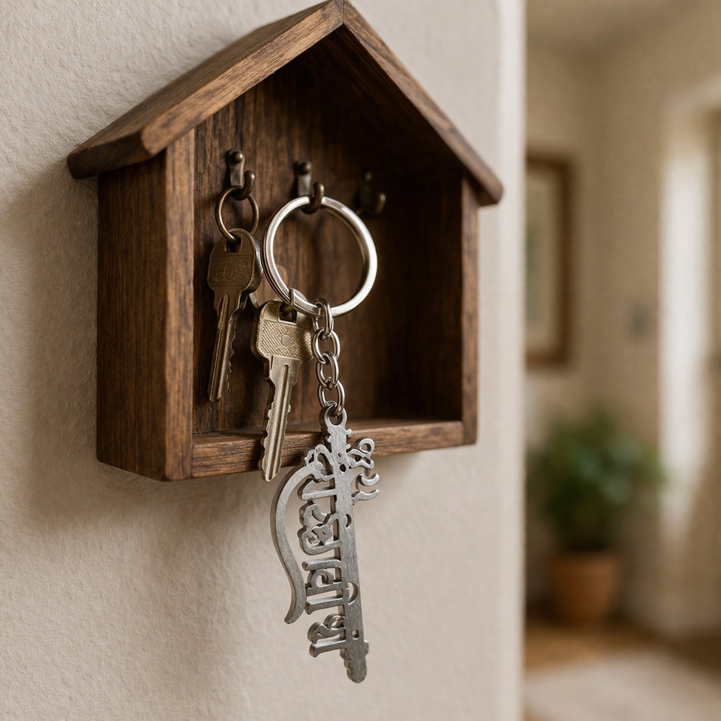 Premium Metal Jay Dwarkadhish Keychain 1 Pc