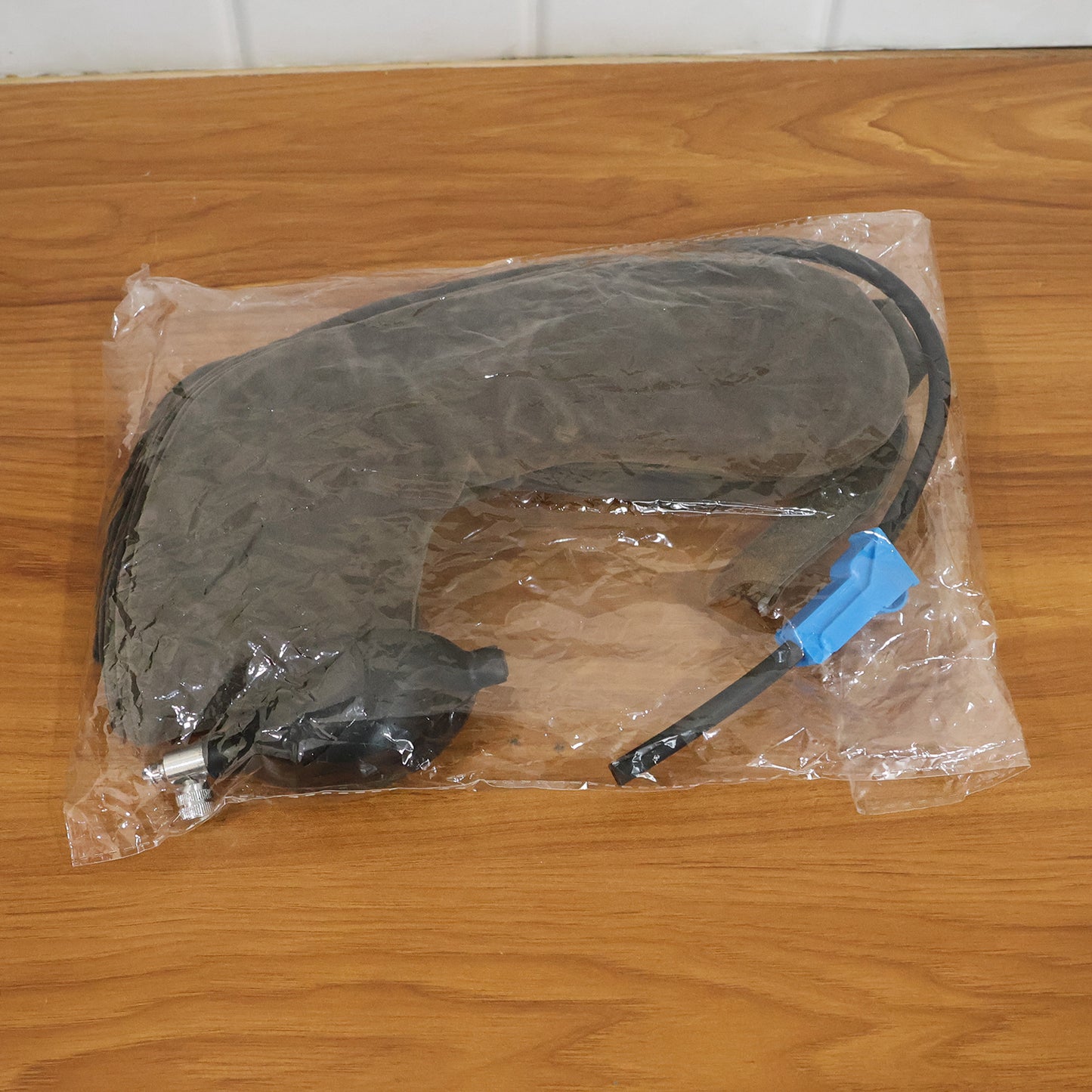 Neck traction collar worn to support cervical spine alignment