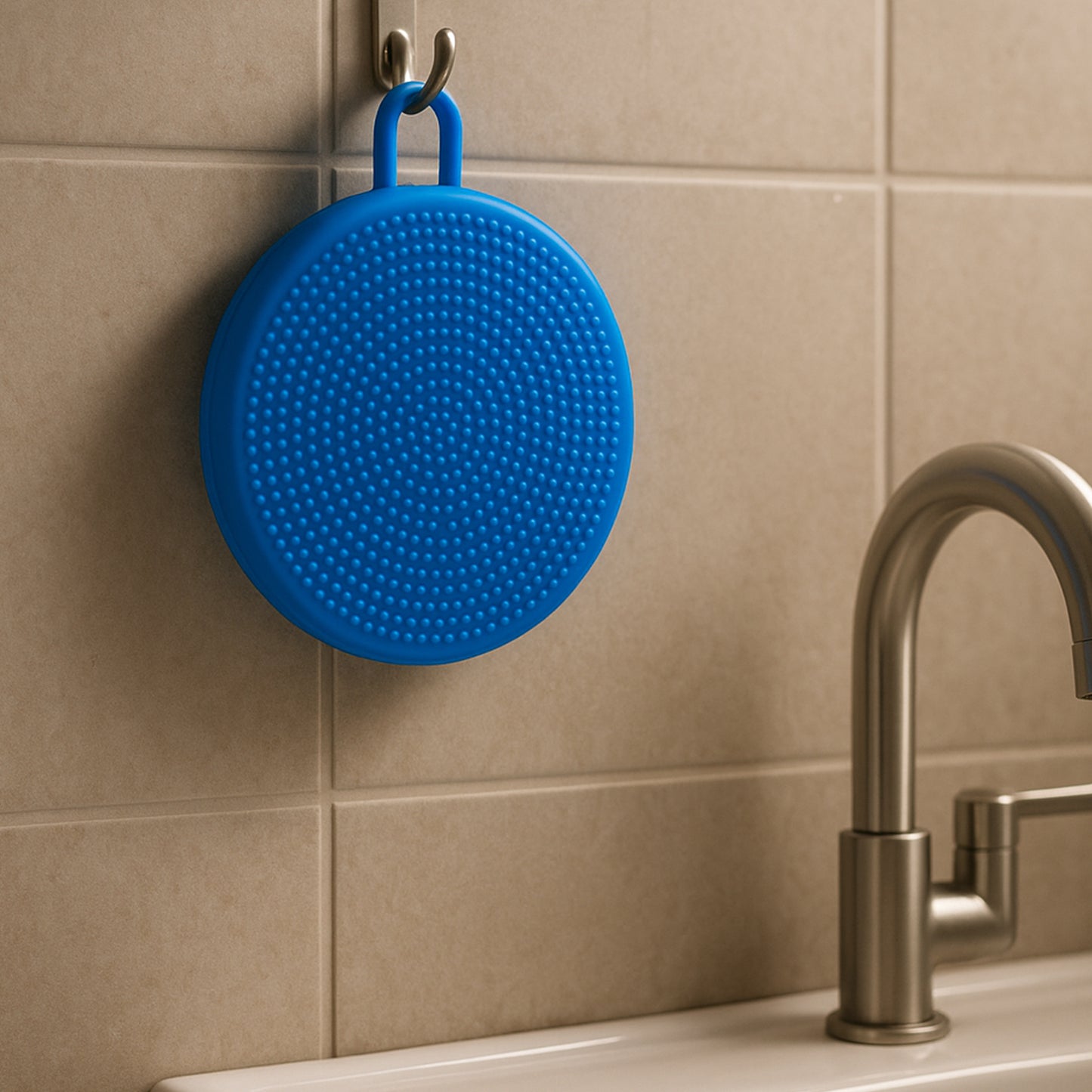 सिलिकॉन डिश स्क्रबर स्पंज फफूंदी मुक्त, नॉन स्टिक, गर्मी प्रतिरोधी