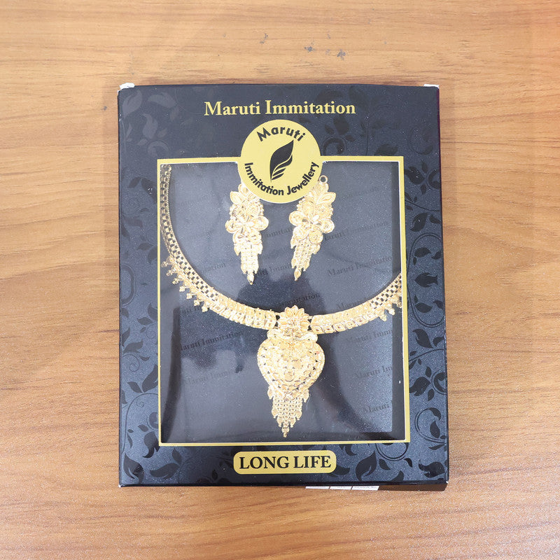 Royal Heritage Leaf Choker Necklace Set – Stunning Traditional Design for Festive & Wedding Wear