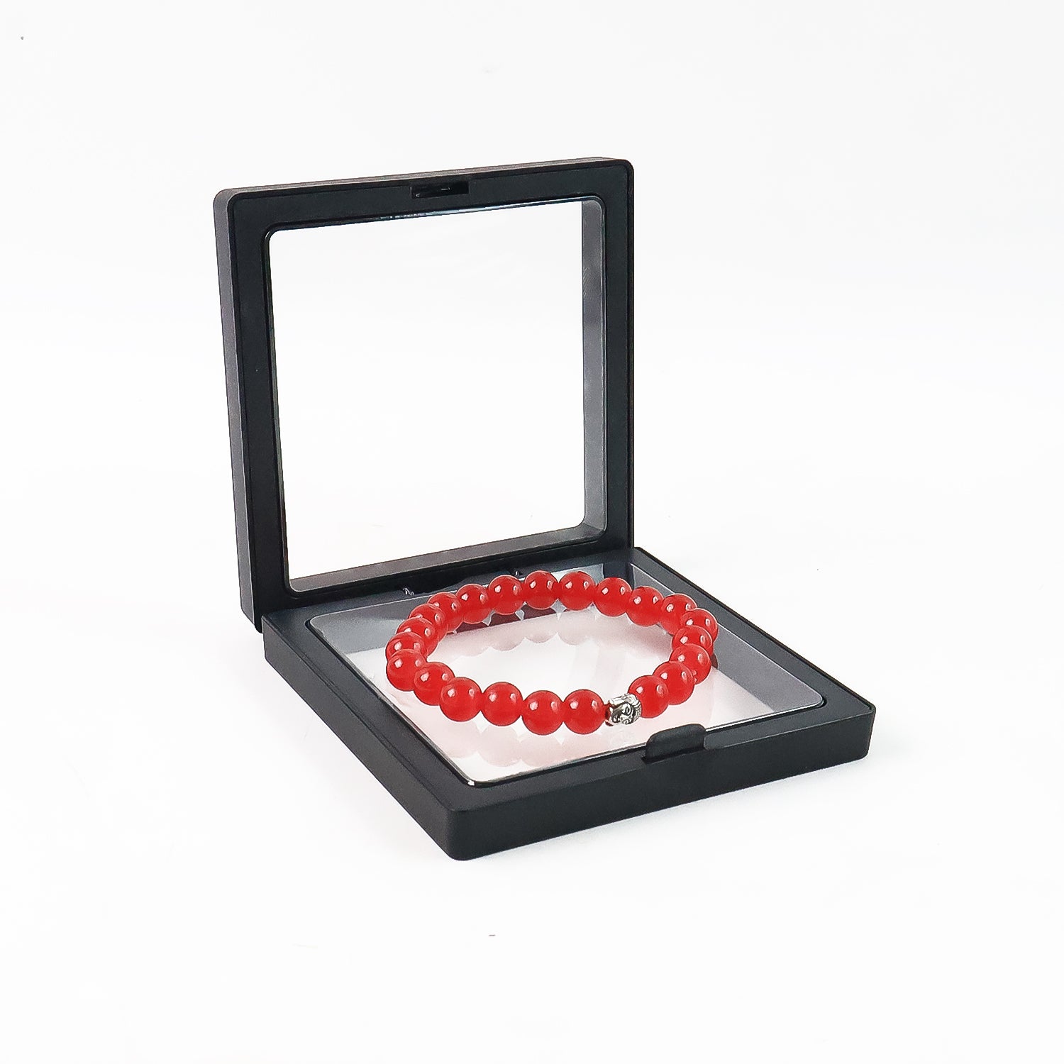 Elegant Red Buddha Charm Bracelet With Air-Tight Display Box