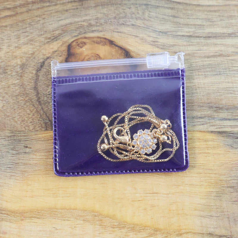 Gold-Plated Sparkling Floral Pendant Necklace for Women