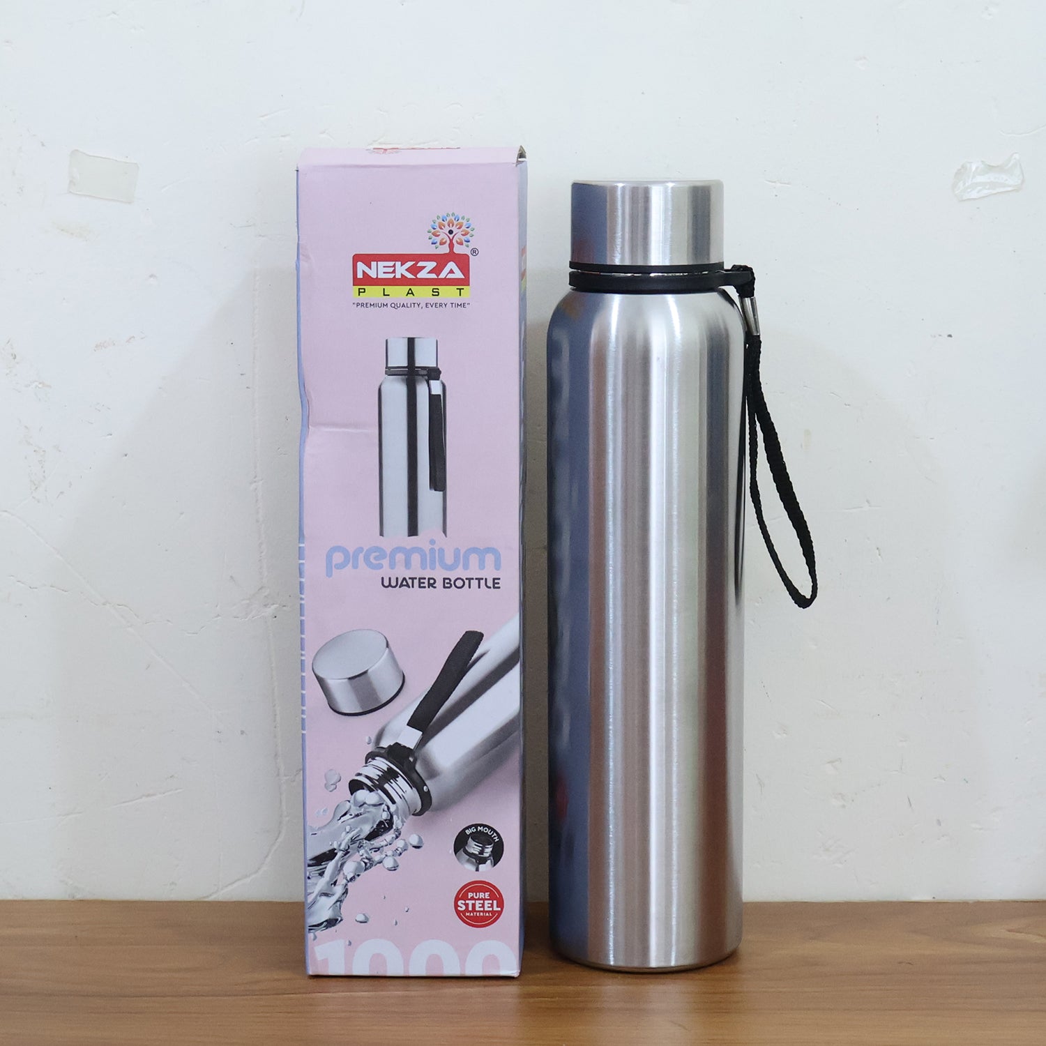 Nekza Stainless Steel Vacuum-Insulated Drink Water Bottle (1000 ML)