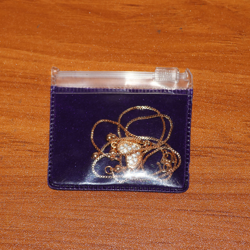 Sparkling Heart Drop Pendant Necklace – Gold-Plated Chain for Women