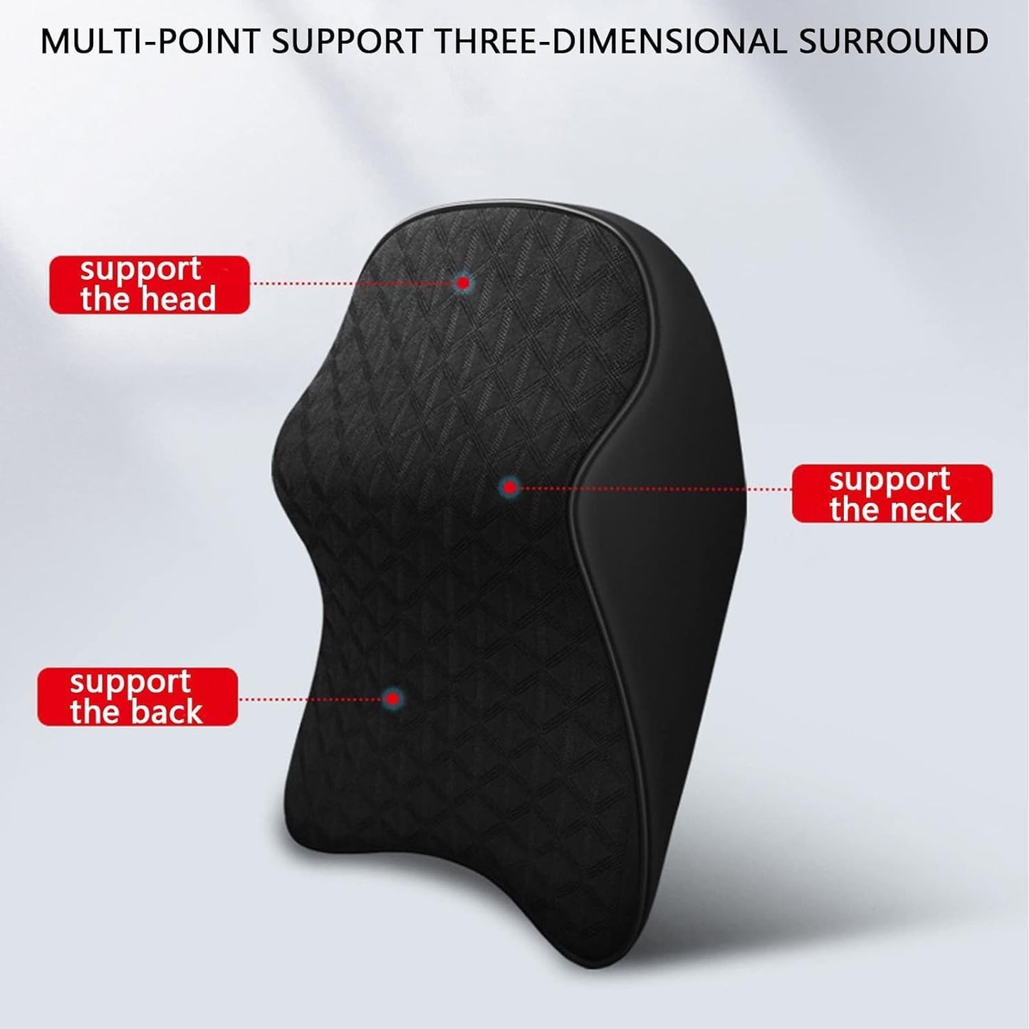 Vehicle headrest neck pain relief pillow