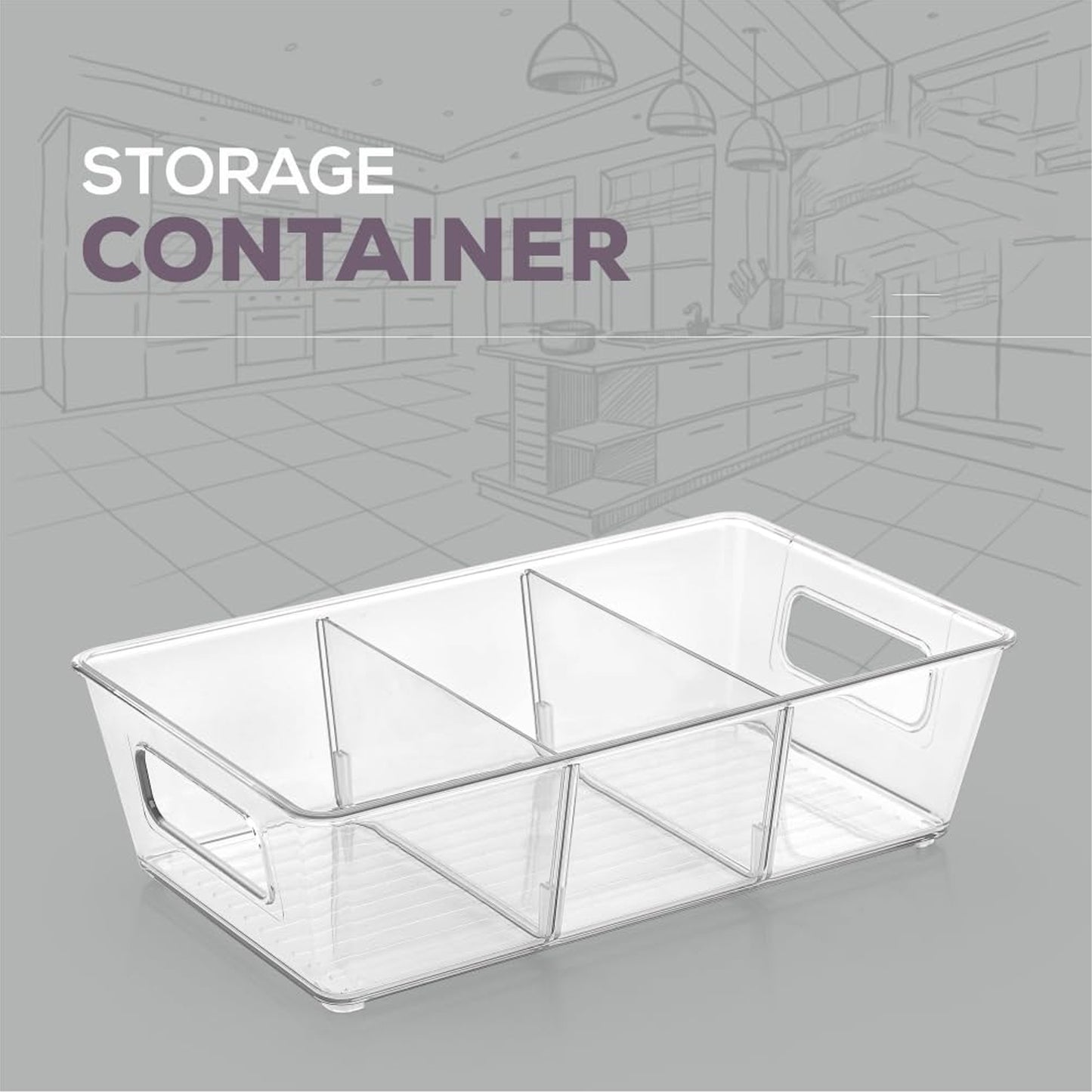 Stacked fridge organizer bins for kitchen use